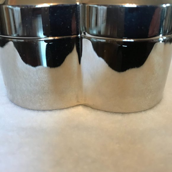 Bowring Silver Tone Heart Shaped Trinket Box with Jewelled Patterned Lid - Picture 3 of 7